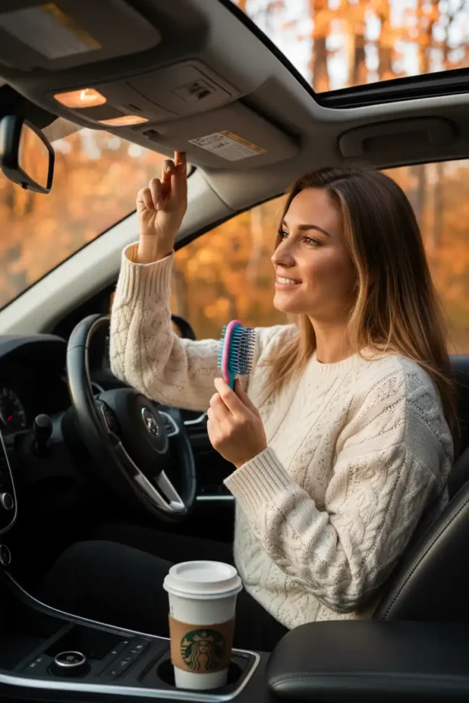 Why Fall Hairstyles Are Easier With a Car Mirror Than You Think