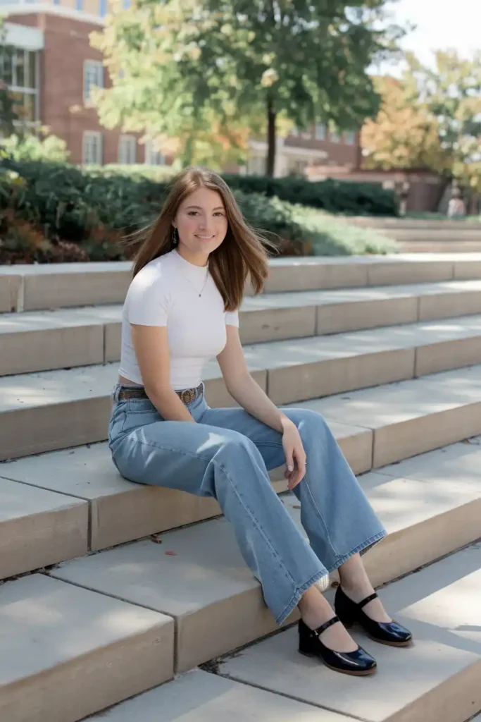 Wide Jeans and Mary Janes: A Combination Worth Repeating