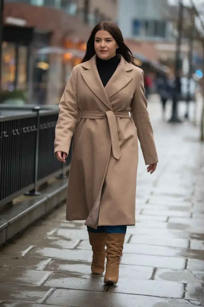 Winter outfits midsize women: layering without losing your leg line
