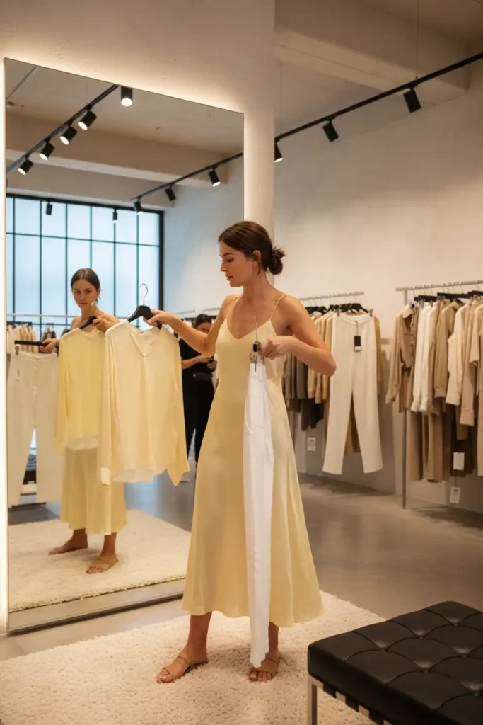 Zara style yellow pieces make this look accessible, not exclusive