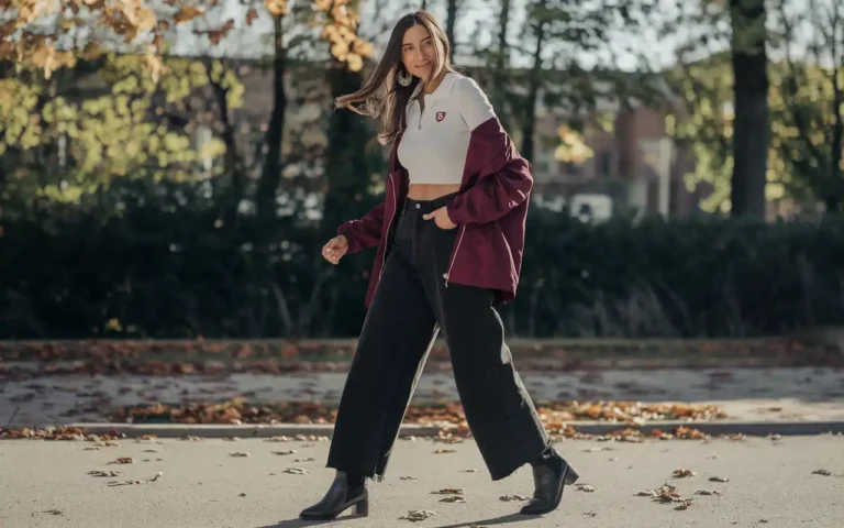 burgundy jacket outfit