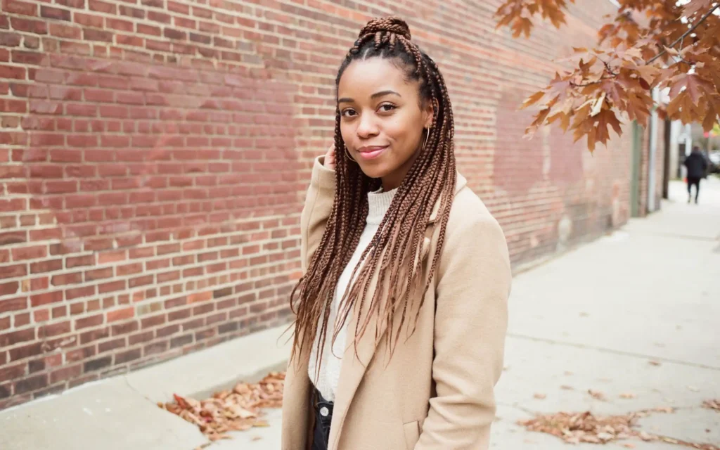 fall braids black women