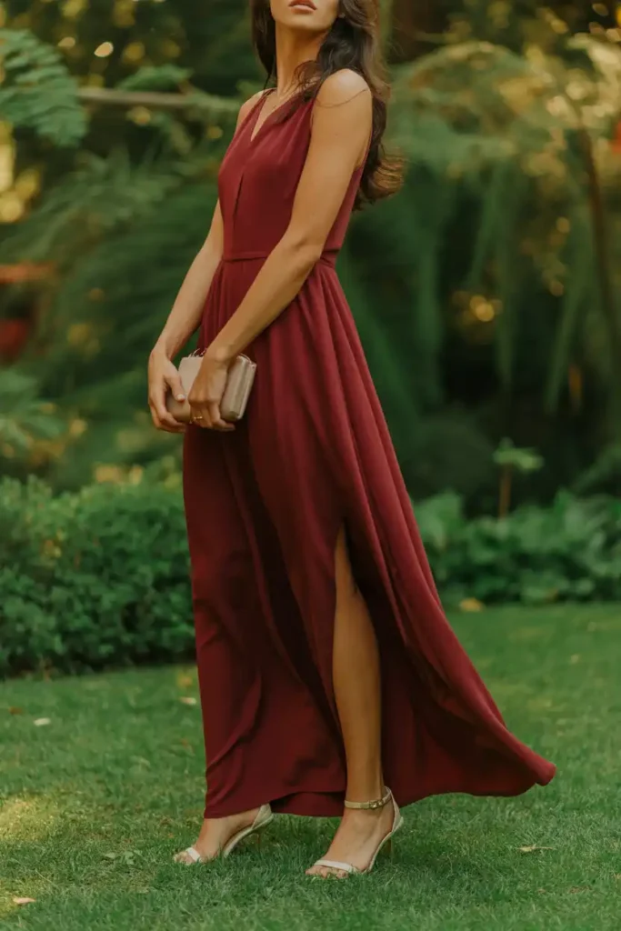 A Burgundy Maxi Handles Almost Any Dress Code