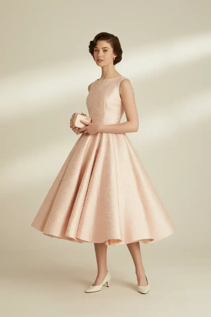 A Tea Length Prom Dress With Retro Polish