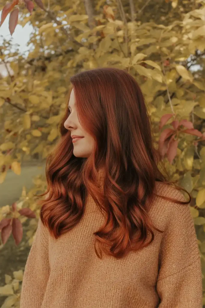 Auburn and Brown Hair for a Fiery Fall Statement