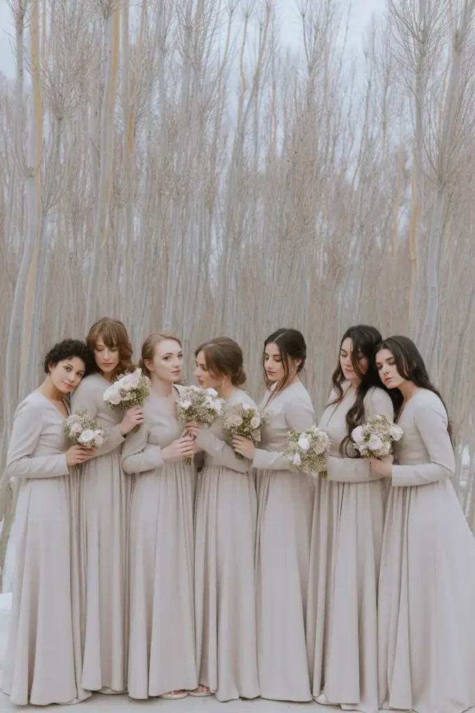 Bridesmaid Dresses That Keep Everyone Warm