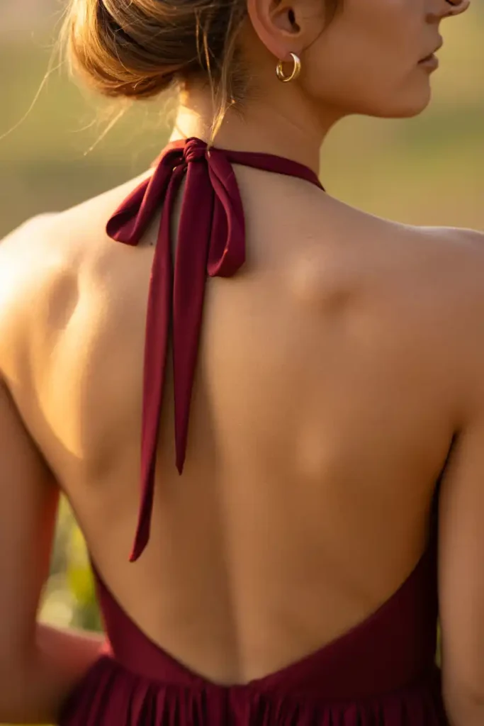 Choose a Halter Neckline for Warm Ceremonies