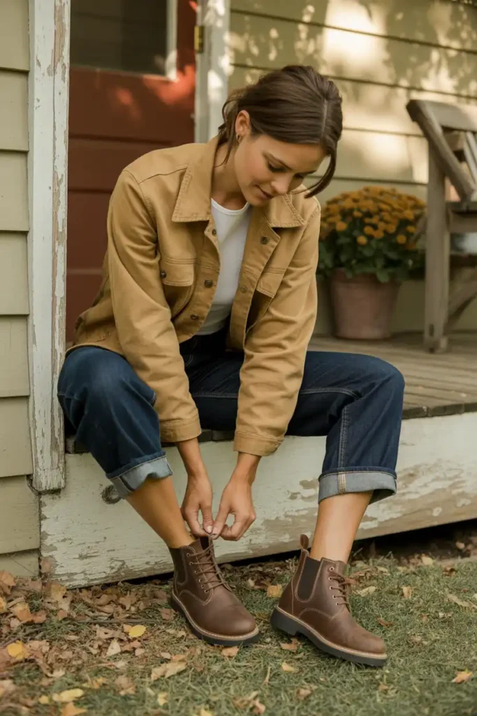 Chore Jacket Outfits with Blundstones: The Low-Effort Combo That Always Looks Right