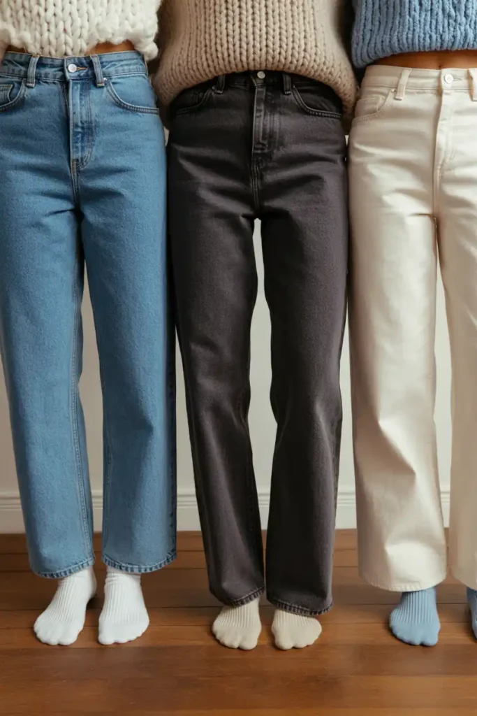 Denim Pairings That Genuinely Flatter Chunky Knits