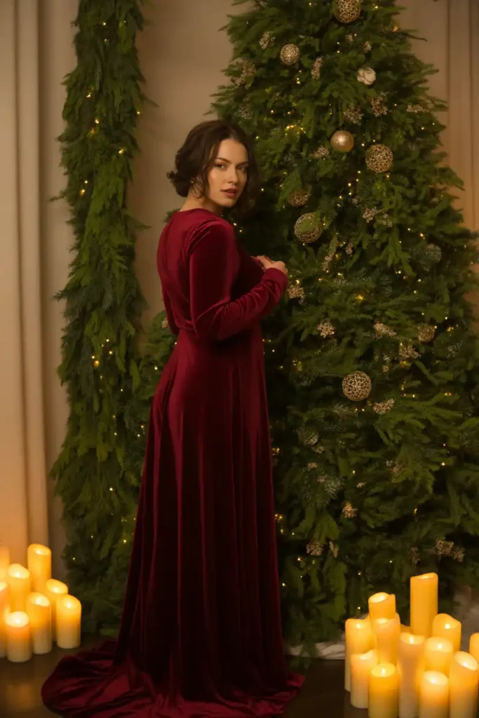Dresses That Match a Christmas-Themed Celebration