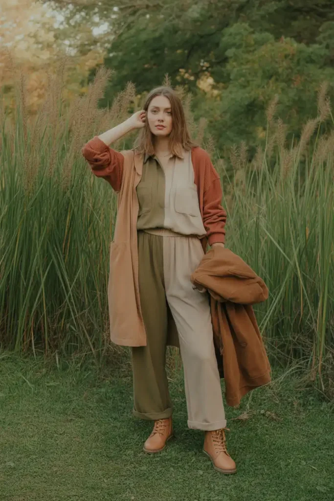 Earthy Outfits That Let Brown Boots Lead
