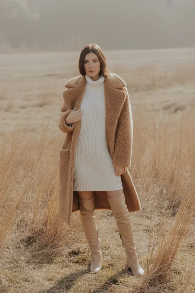 Fall Beige Over-the-knee Boots for Softer Palettes