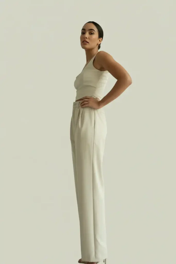 High waist work pants outfit for comfort and structure