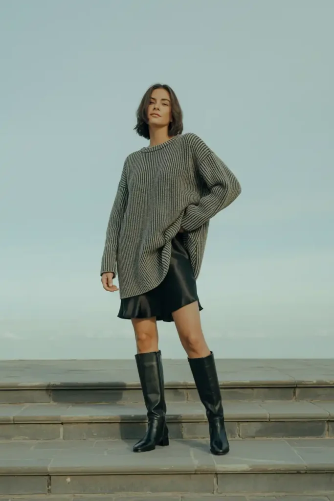 Make Tall Black Boots the Anchor of Your Outfit