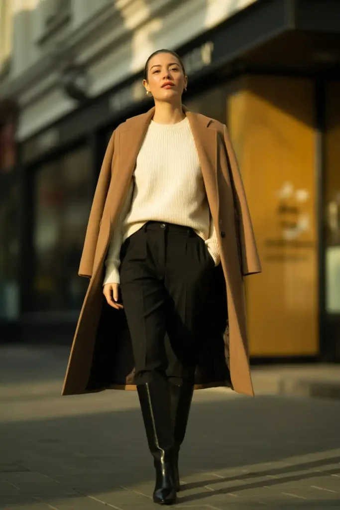 Pairing With a Camel Coat for Instant Polish