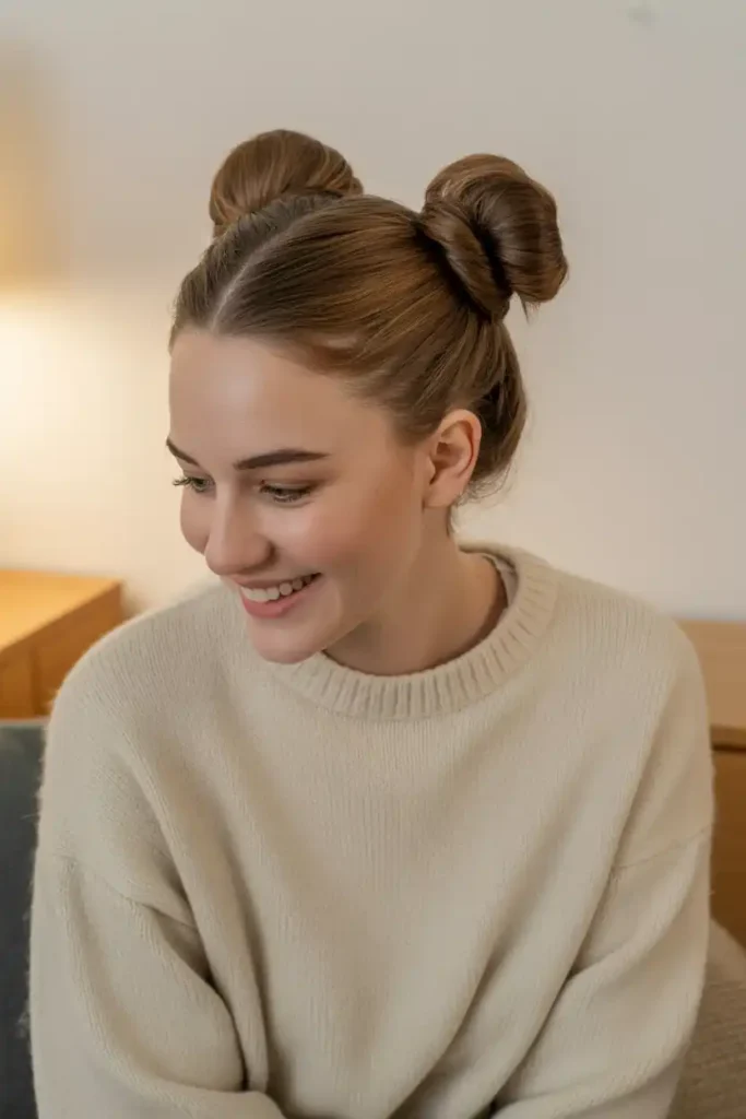 Simple Space Buns for a Low-Effort Morning