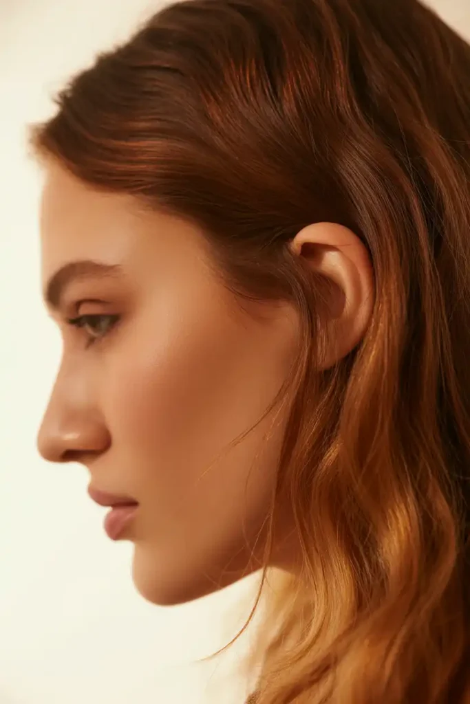 Soft Chestnut Brunette for a Natural Fade-Grown Look