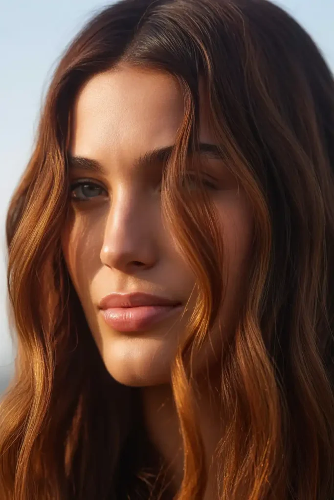 Spice Up Brown Hair with Face-Framing Pieces