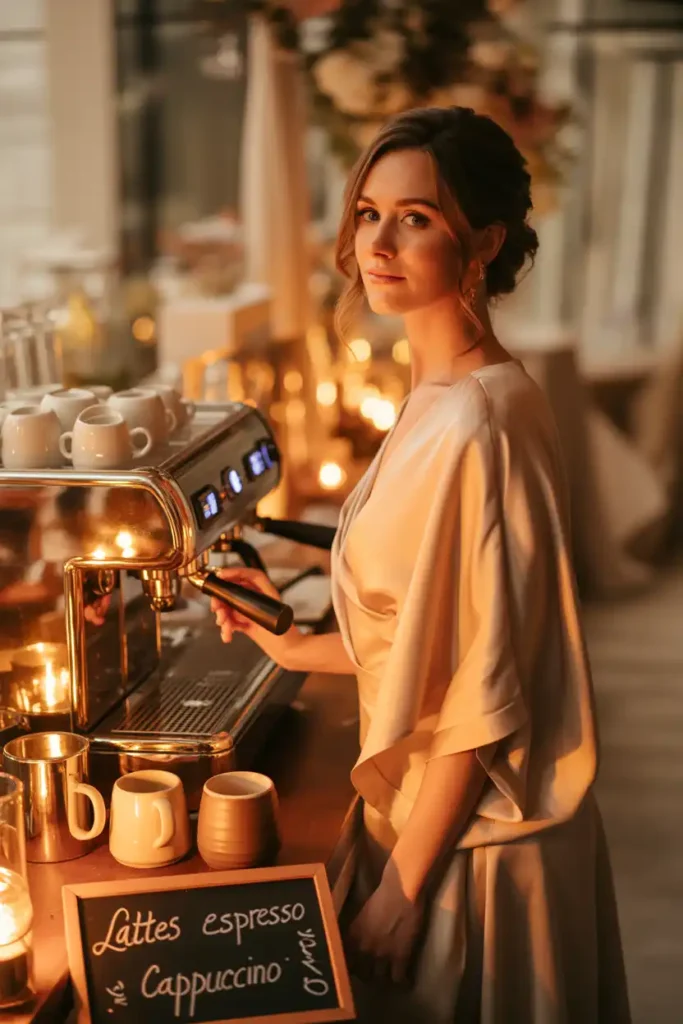 Styling Around a Coffee Bar Reception