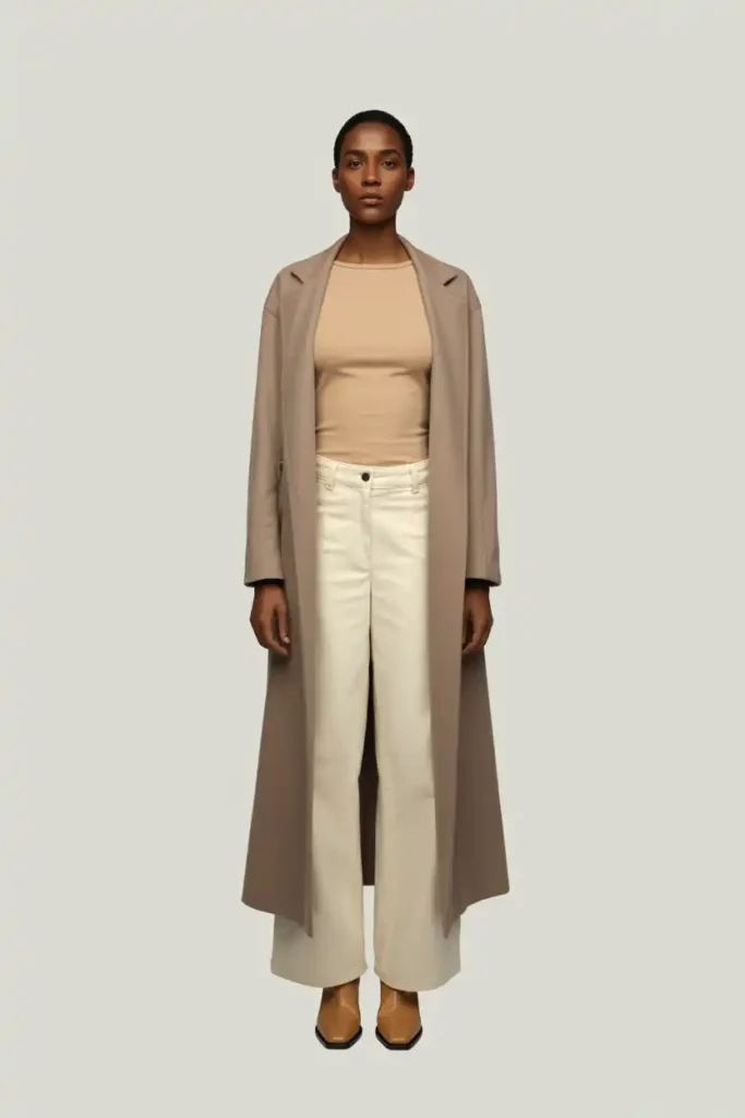 Styling Wide-Leg Pants Under Longer Coats