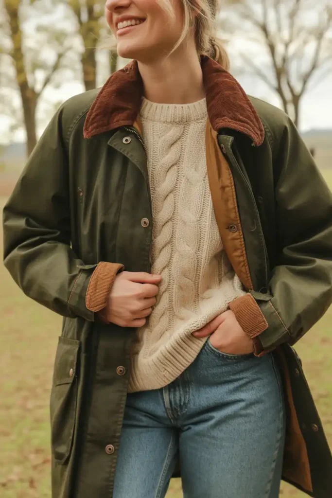 Styling the Green Jacket with Brown Collar Combo Everyone Keeps Asking About