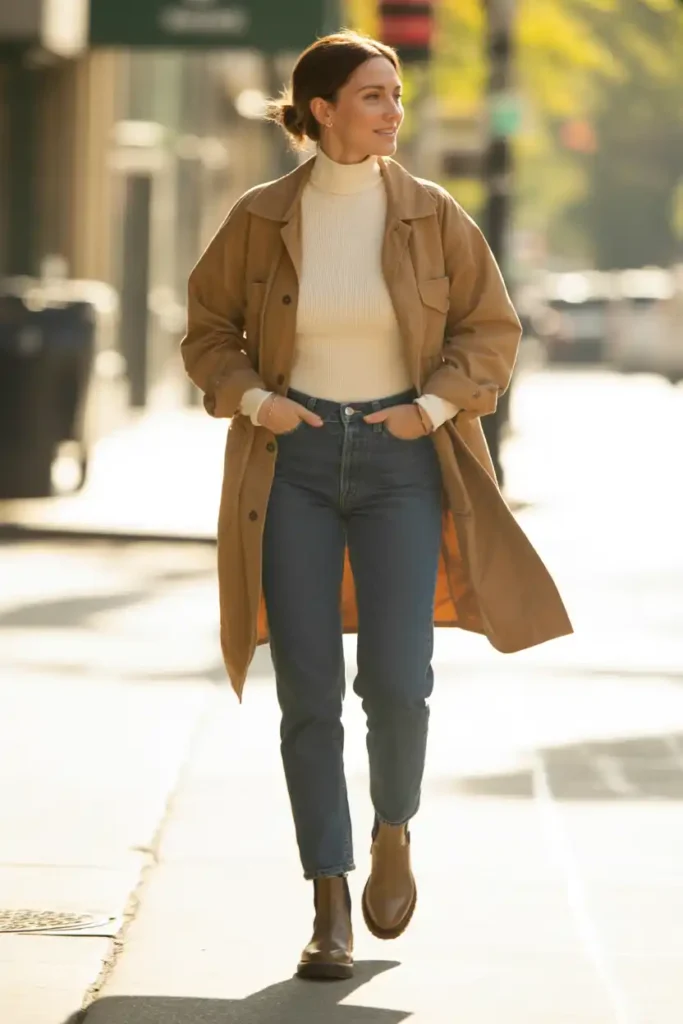 The Oversized Barn Jacket Outfit That Actually Works for Every Body Type