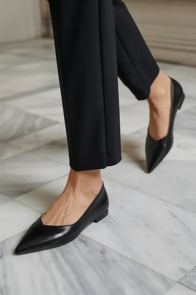 The Pointed-Toe Flat That Reads as Formal
