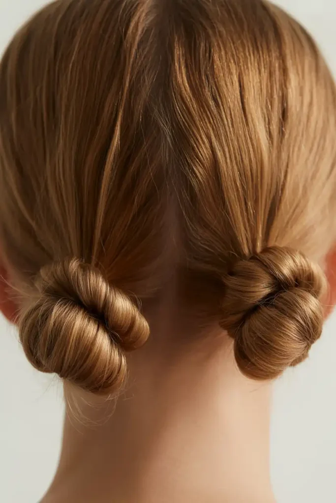 Two Mini Buns for Fine or Thin Hair