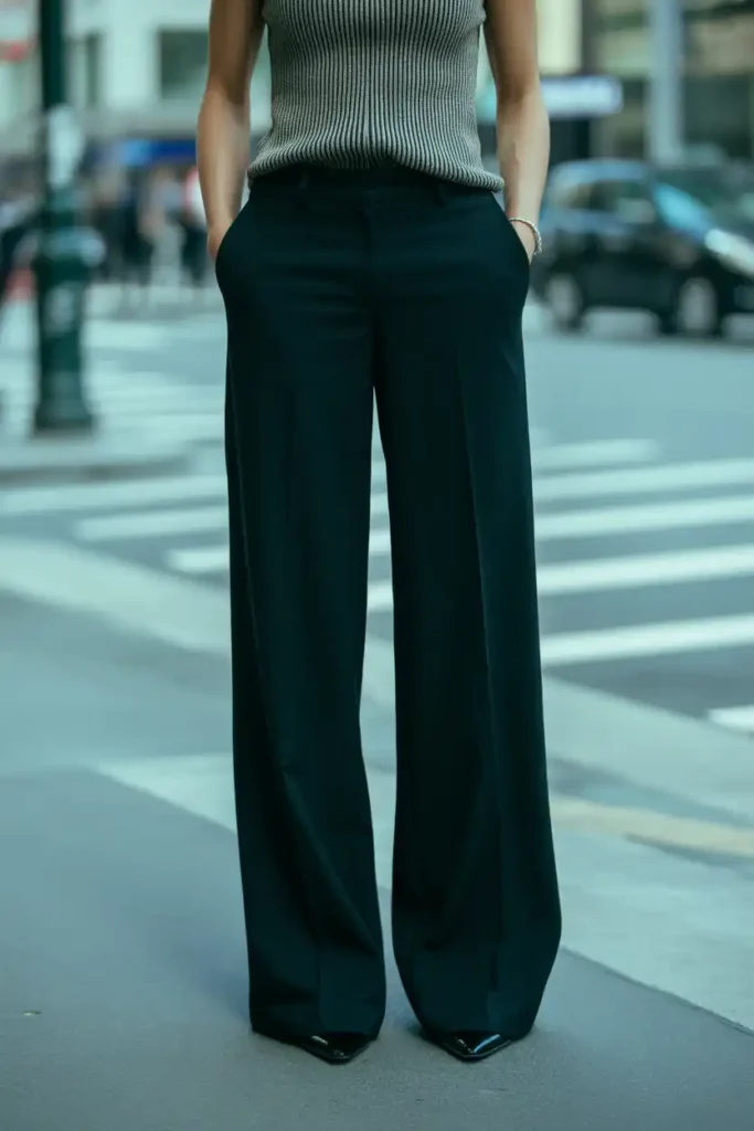 Wide-Leg Pants With Tall Boots