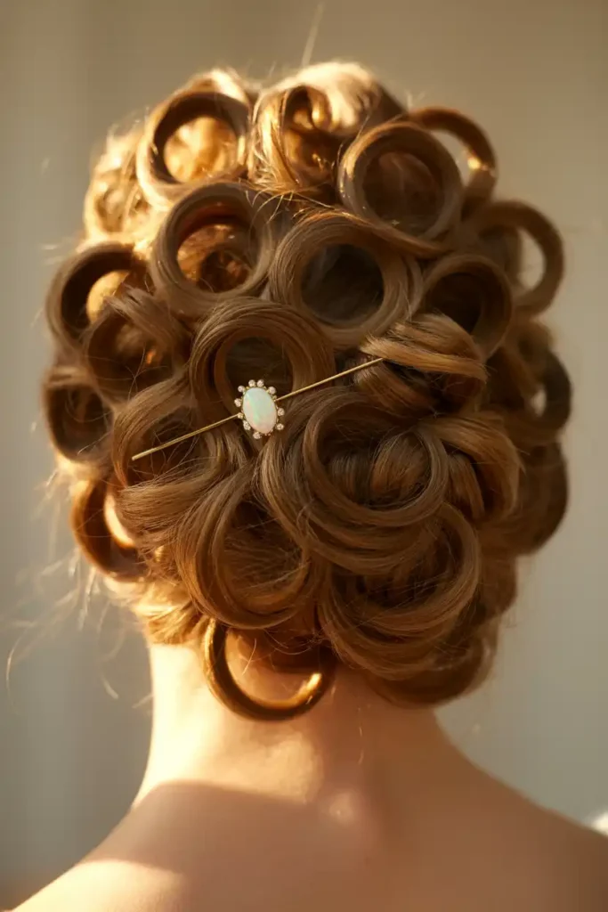 Curled Bun Hairstyles With Real Volume