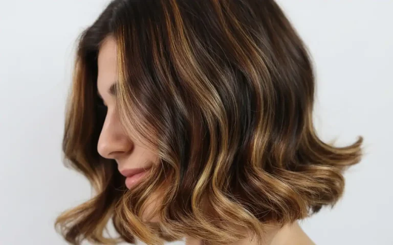 brown hair with light brown highlights